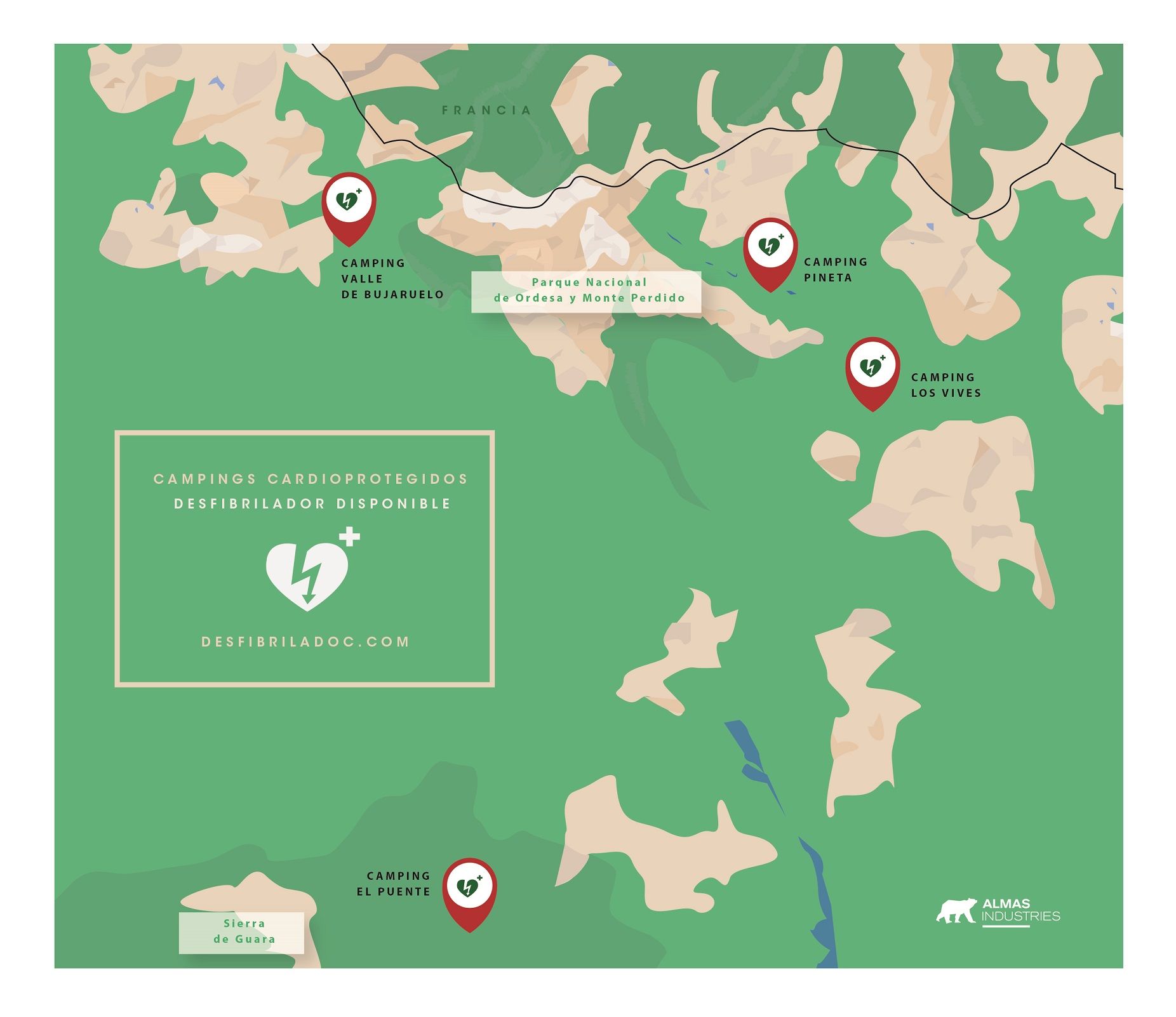 Turismo activo cardioprotegido gracias a los campings de Aragón